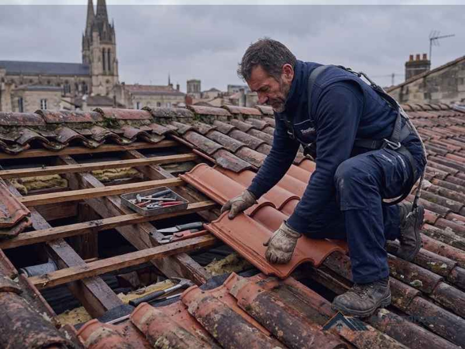 Couvreur Altys Toiture intervenant sur une toiture au Bourg, Blanquefort